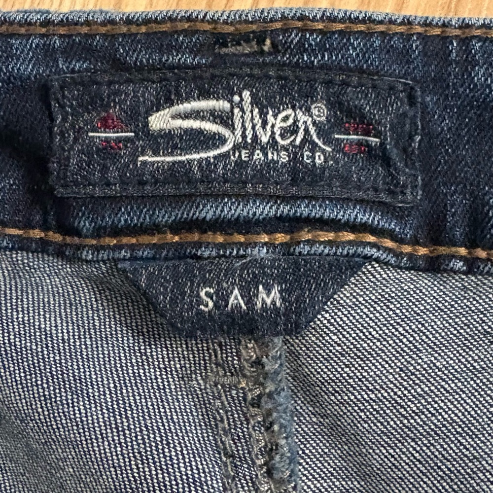 Silver Jeans Women’s SAM Distressed Jeans Plus Size 24 - Picture 3 of 12